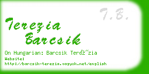 terezia barcsik business card